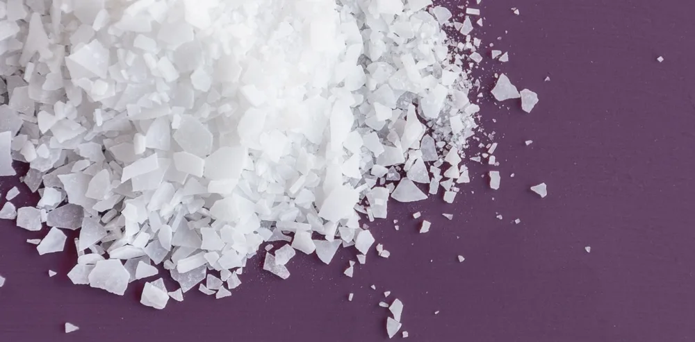 magnesium flakes on a table