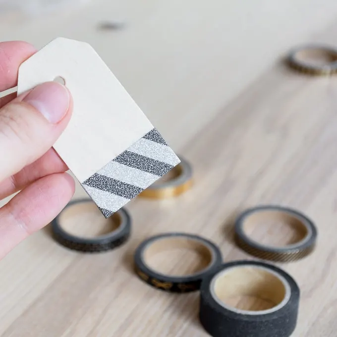 DIY washi tape gift tags