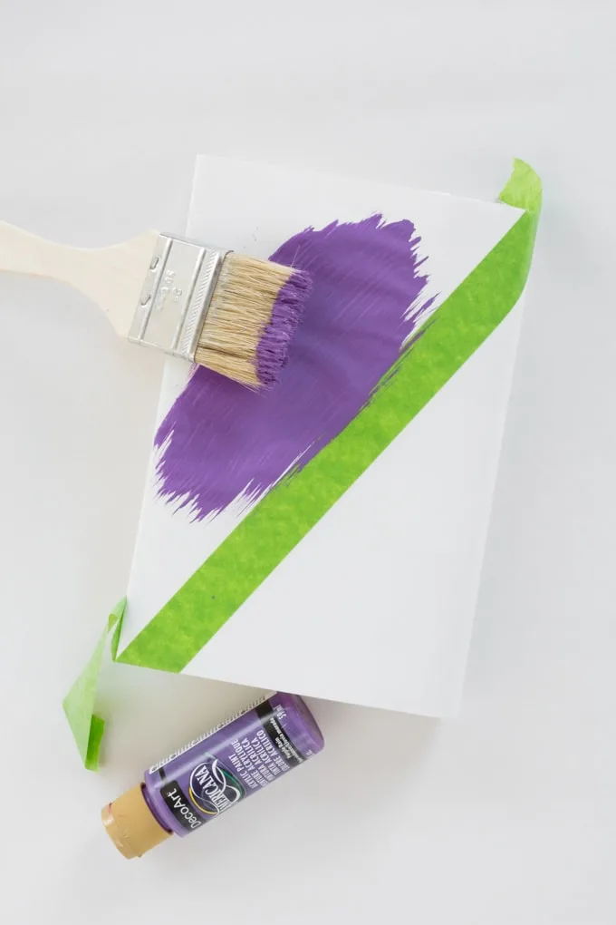 painting on the DIY book cover
