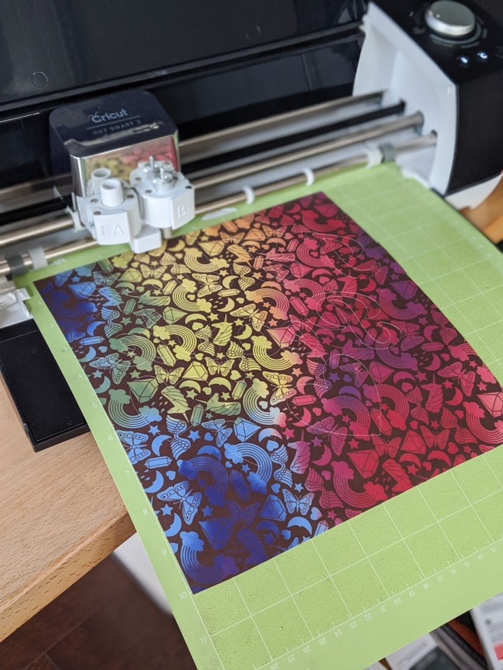 Infusible Ink t-shirt on a cutting mat