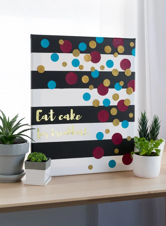 Kate Spade Inspired Decor that says eat cake for breakfast