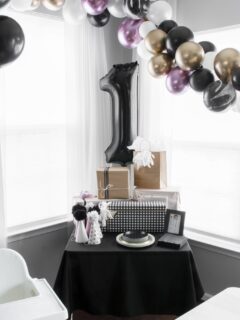 stylish first birthday party decor