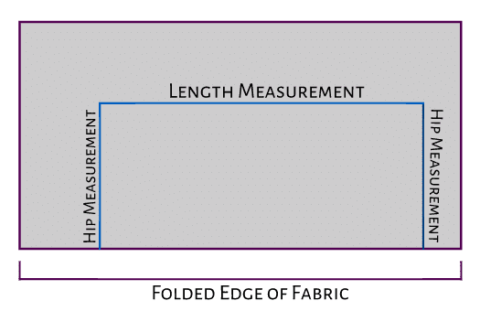 how to fold and measure the skirt