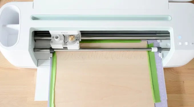cutting basswood on a Cricut Maker using the knife blade