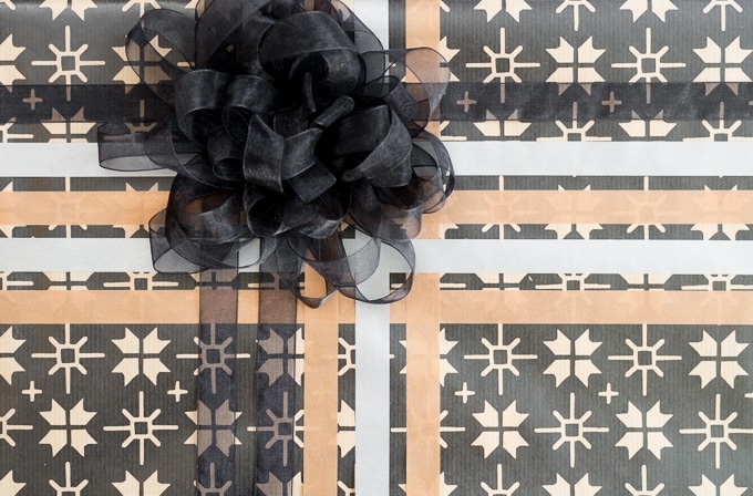 gift wrap adorned with washi tape