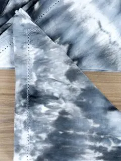 finished ice dyed cotton napkins on a table