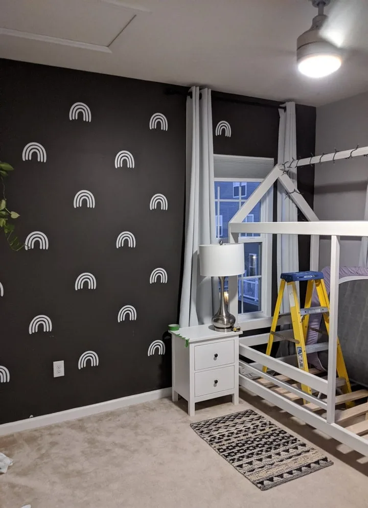 putting DIY wall decals up