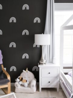DIY wall decals in a modern kids room