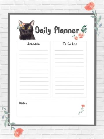 6 Free Printable Daily Planner Templates - Let's Craft Instead