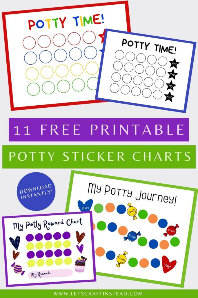 Jungle Reward and Potty Chart Set including FREE Stickers and Pen 