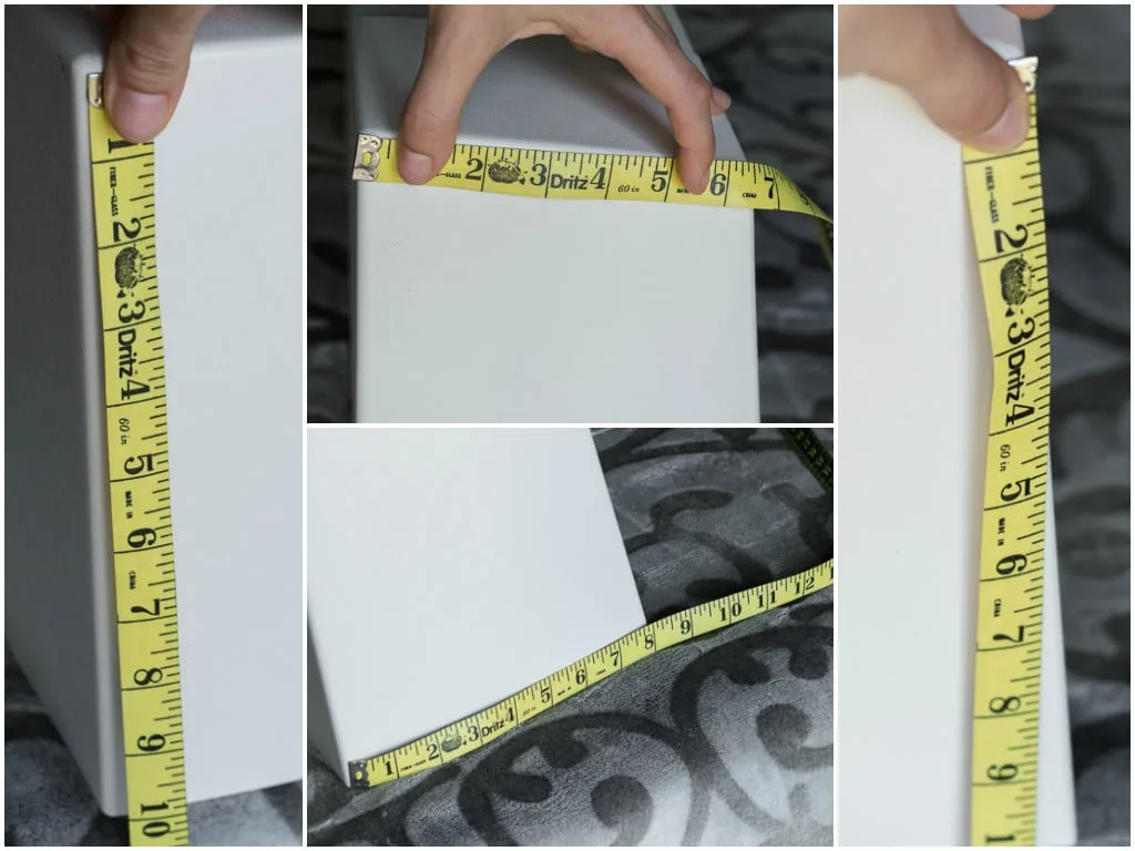 measuring a sewing machine cover