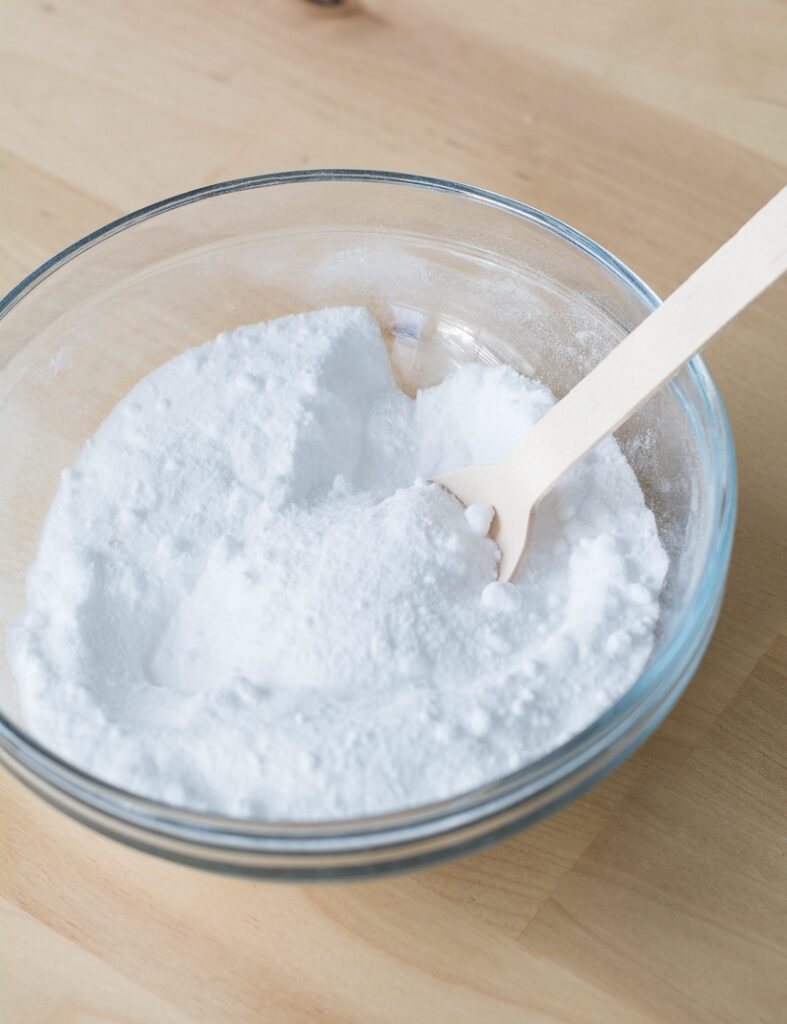 baking soda and spoon in a bowl