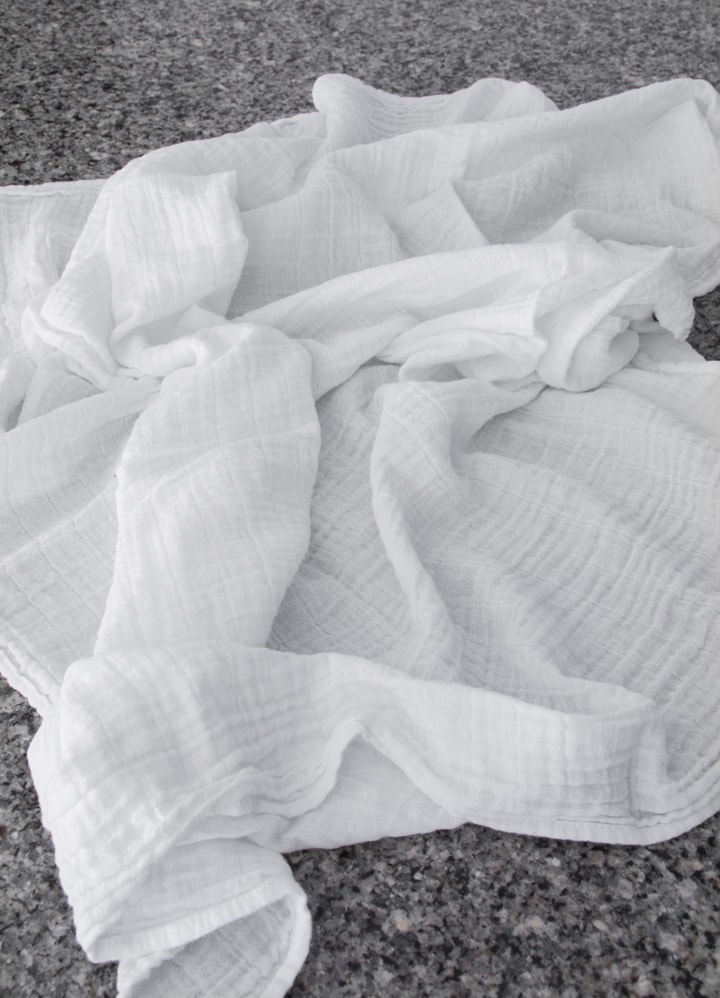 plain white Muslin blankets