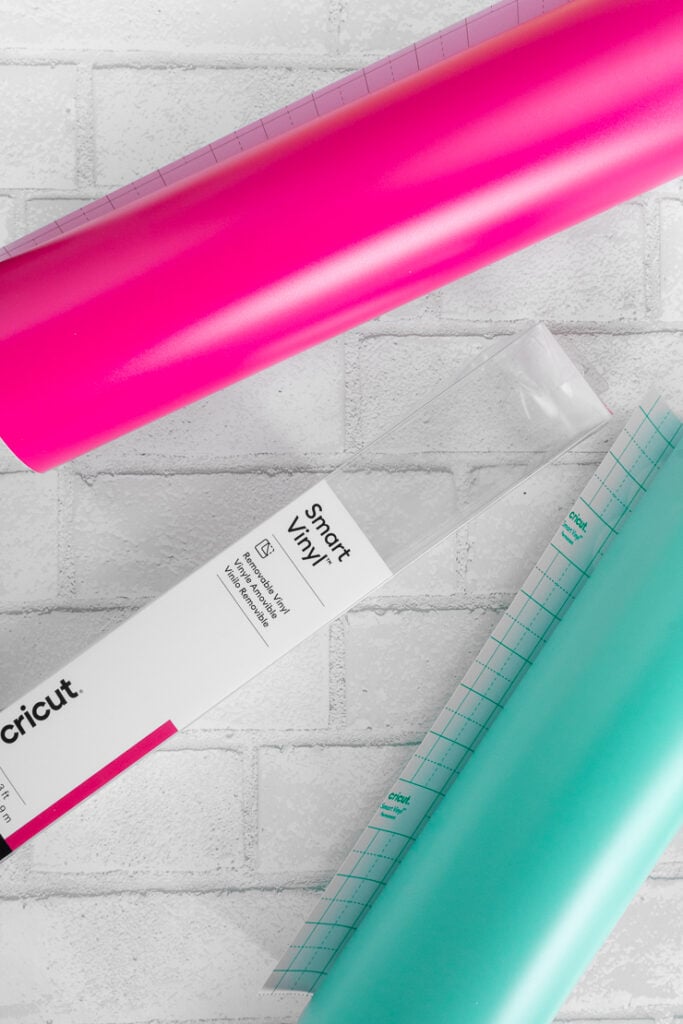 packages of smart vinyl in pink and teal