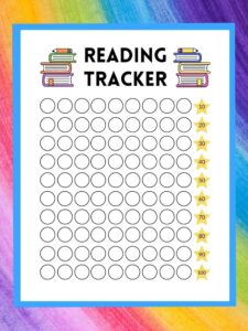 6 book tracker printables for kids with options for 100-1,000 books!