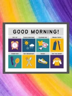 printable morning routine for kids