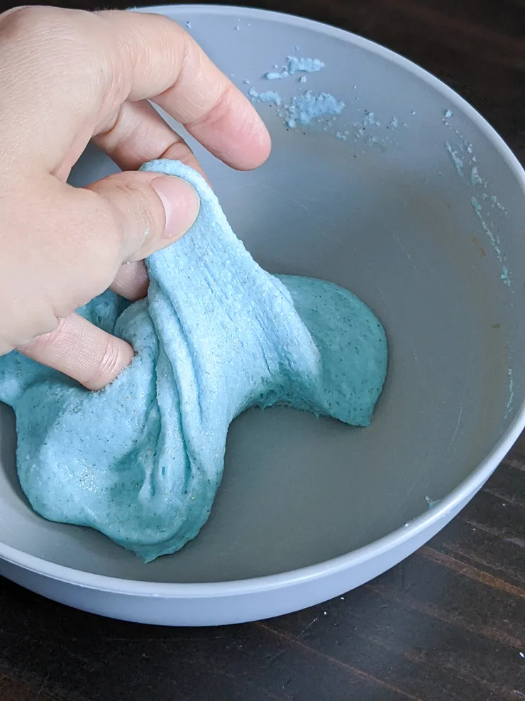 DIY sand slime made using contact lens solution