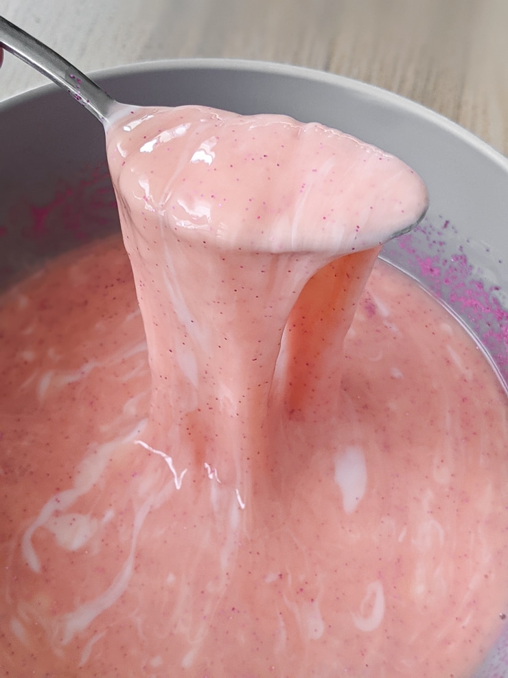 the best DIY slime recipe made using glue, water, and liquid starch