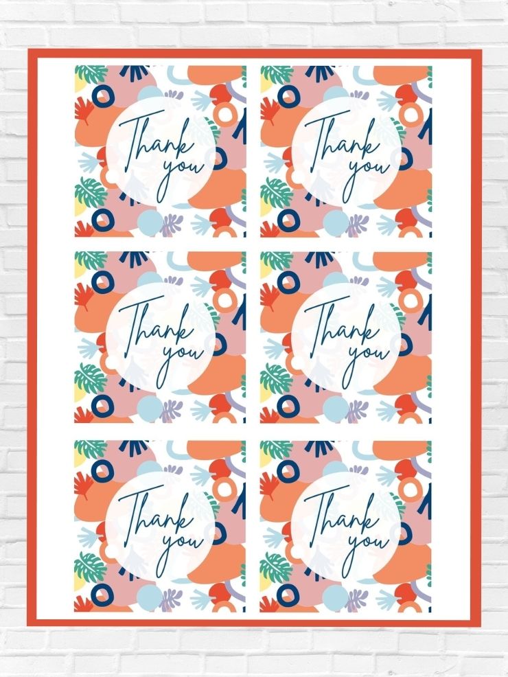 Pick Your Color Thank You Tags With A Heart Cut Out 12 