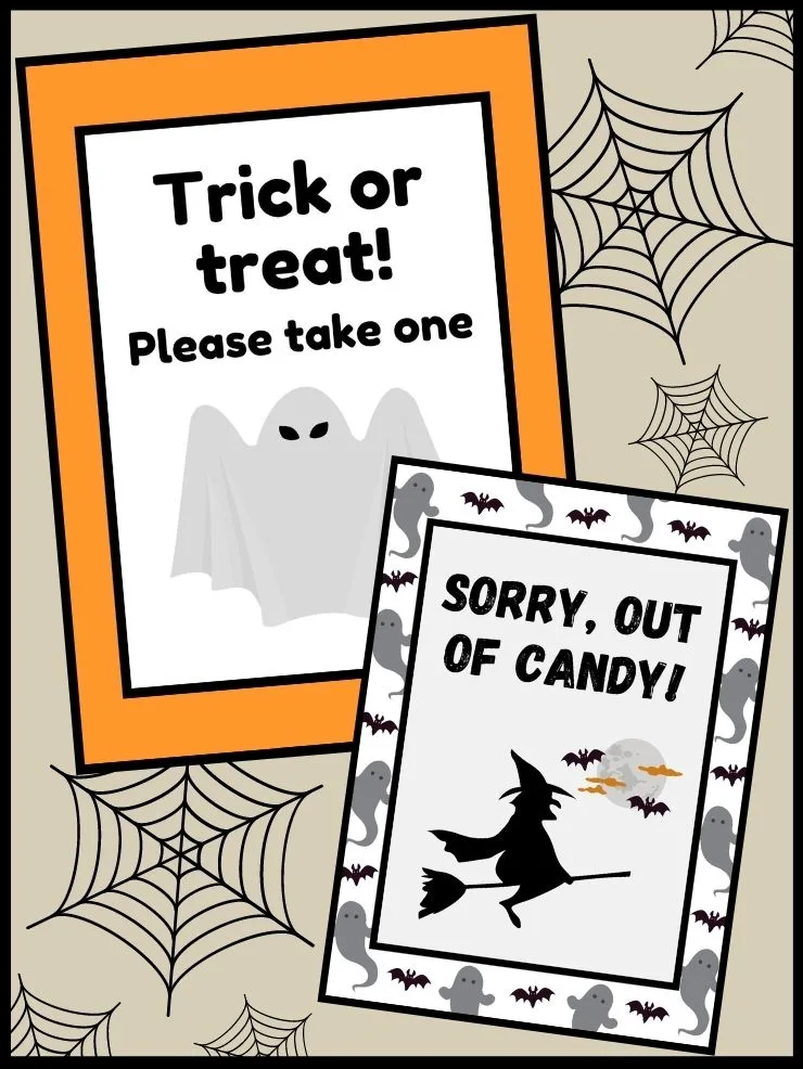 25 Free Printable Halloween Candy Signs You Can Download Instantly