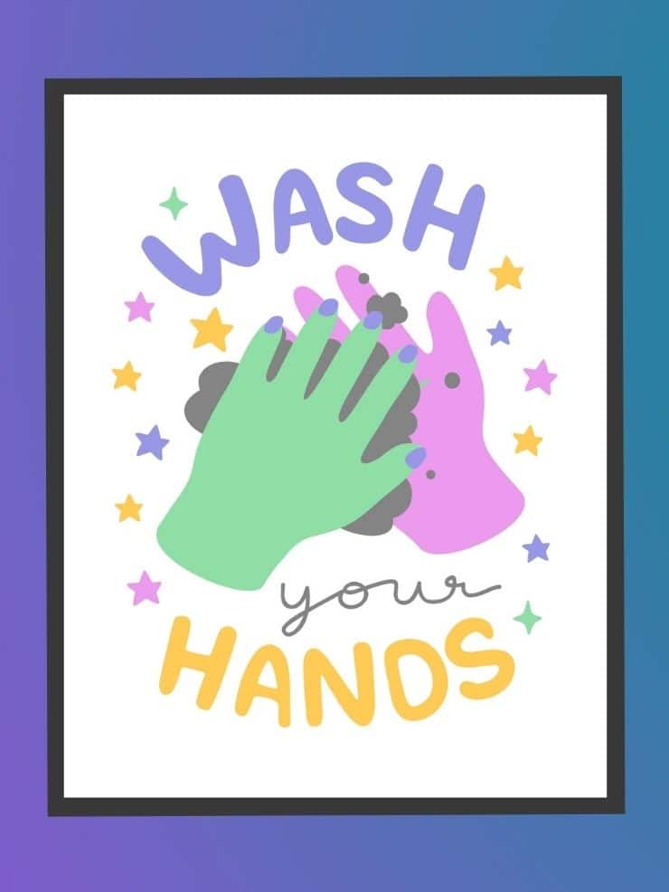 wash your hands free printable sign
