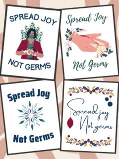 free printable spread joy not germs signs