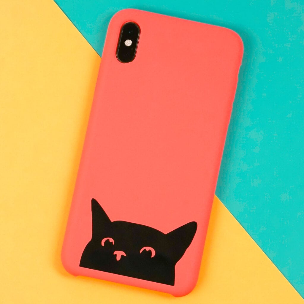 phone case with black cat
