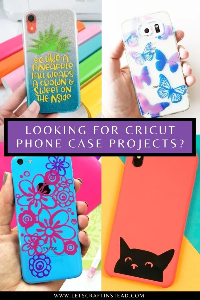 8 Cricut phone case ideas pinnable graphic