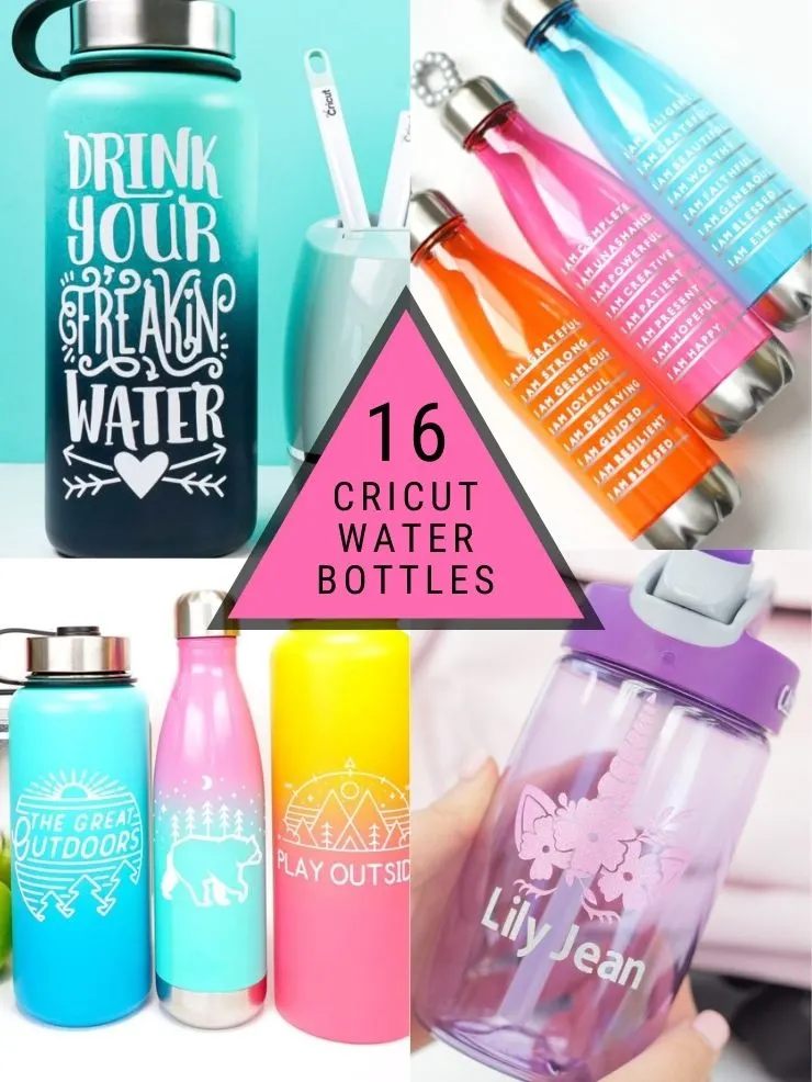 DIY- Personalized Water Bottles with Cricut - Suburban Wife, City Life