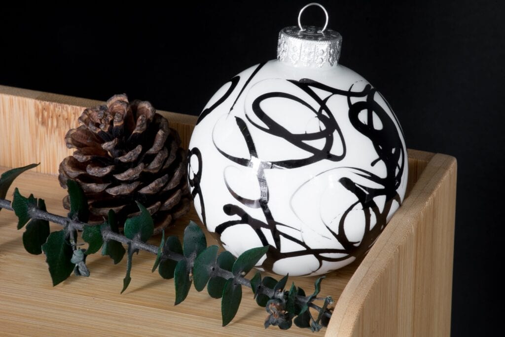DIY alcohol ink glass ornaments
