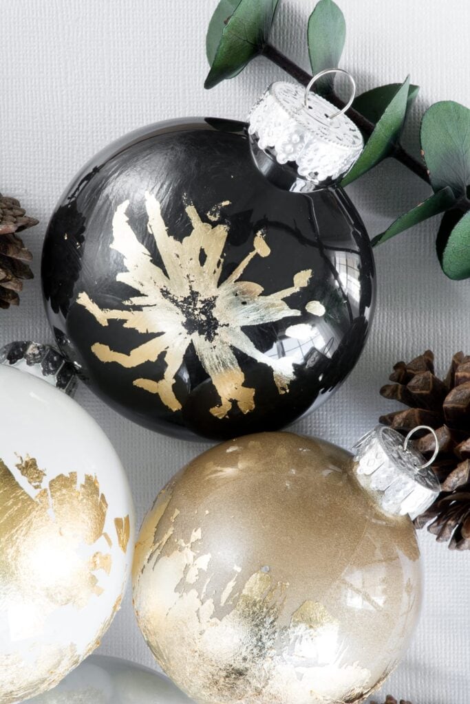 DIY Gold Leaf Ornaments