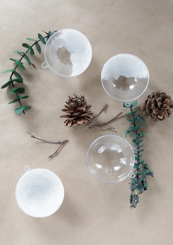 gorgeous DIY greenery-themed ornaments