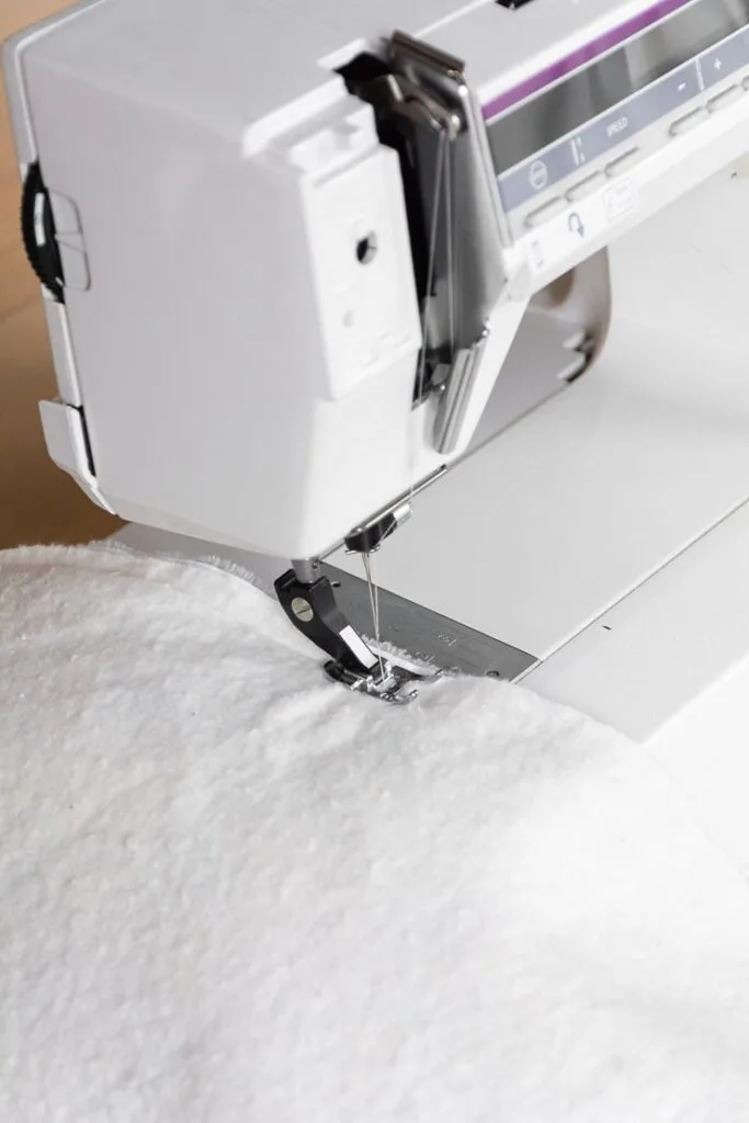 sewing machine and fabric