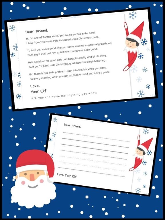 12 free printable Elf on the Shelf letters for instant download!