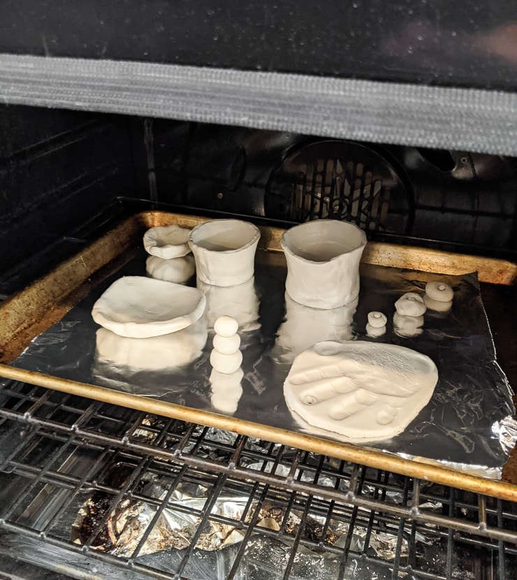 baking air dry clay in an oven