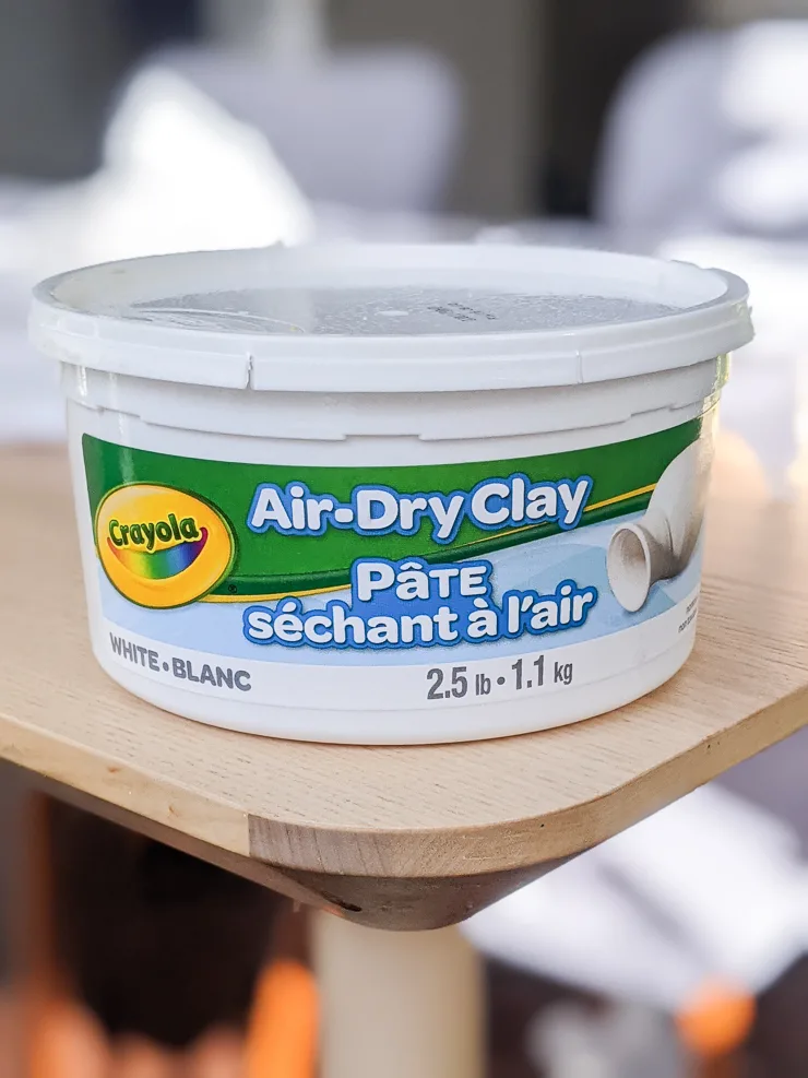 bucket of crayola air dry clay
