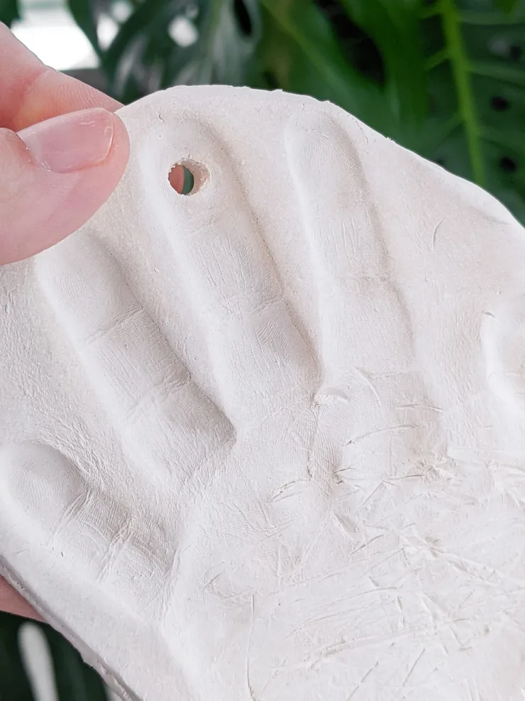 handprint in air dry clay