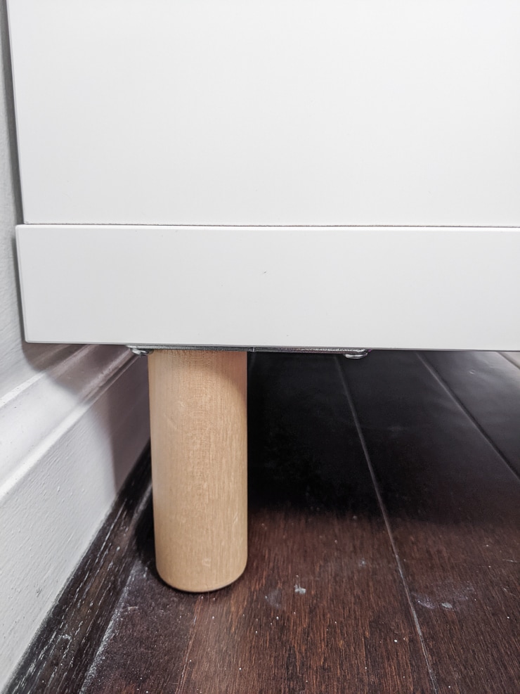 wooden legs for an Ikea Kallax unit