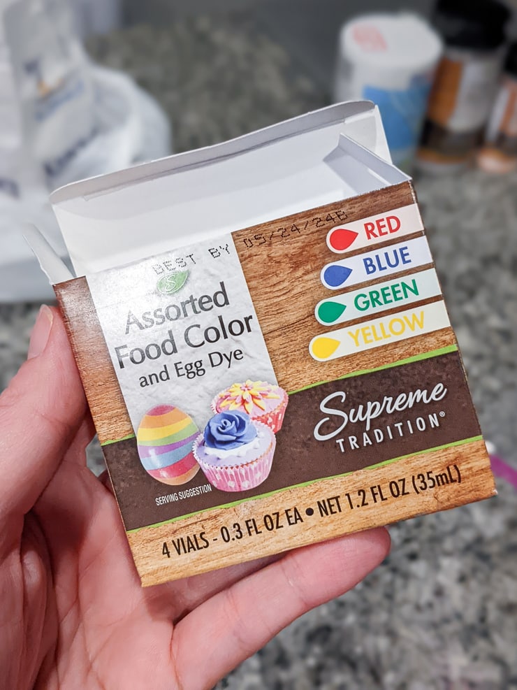 box of liquid food coloring