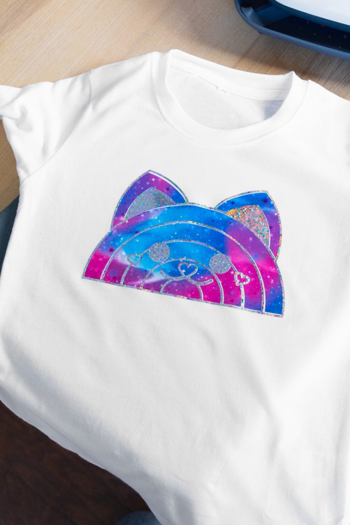 design on a kids shirt created using Infusible Ink transfer sheets