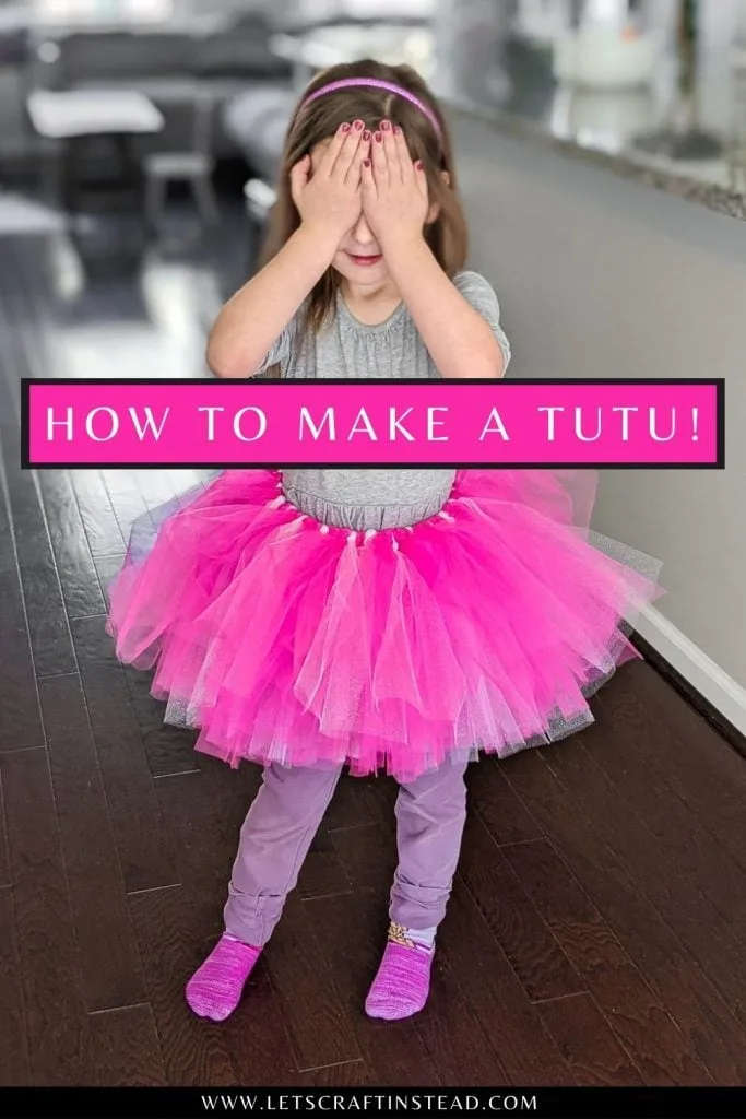 collage that says how to make a tutu including a photo of a little girl in a tutu