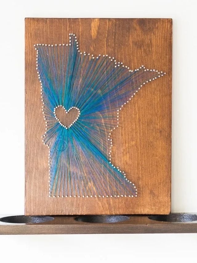 HOW TO MAKE STATE THEMED STRING ART DECOR