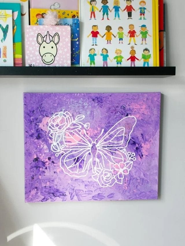 DIY Abstract Art for Kids Using Stencils