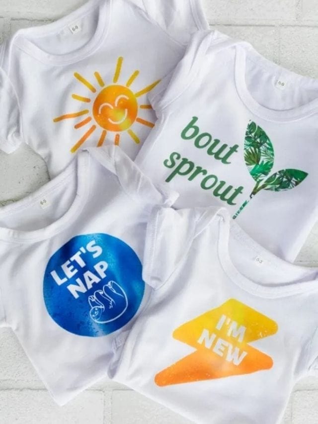 BABY ONESIES MADE WITH CRICUT INFUSIBLE INK