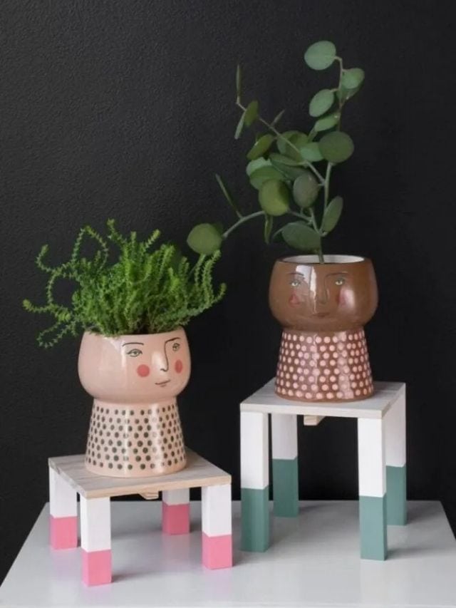 MINI DIY PAINTED PLANT STANDS