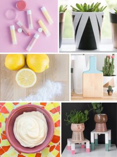 image collage of DIY projects perfect for gifts for her