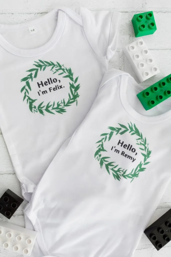 customizing baby bodysuits with Cricut Infusible Ink