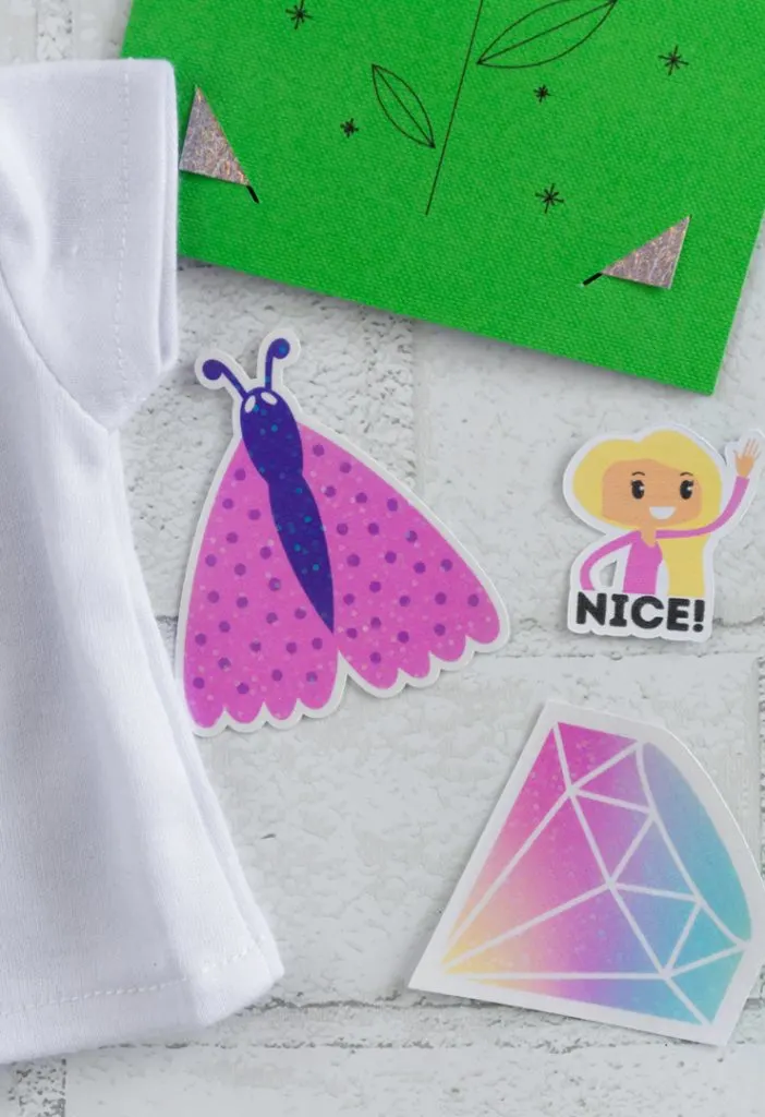 holographic stickers cut on a cricut joy xtra