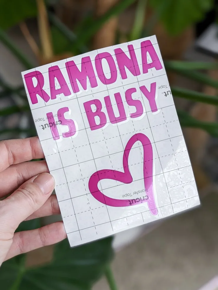 vinyl decal that says ramona is busy