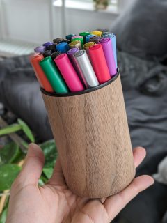 tin can pencil holder upcycle